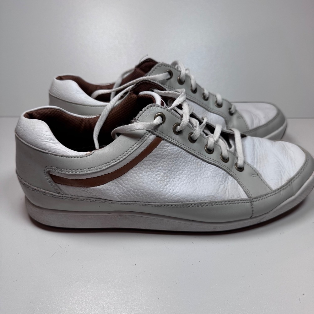 FootJoy Contour Casual Spikeless Golf Sneakers White‎ Leather 10 Comfy Athletic